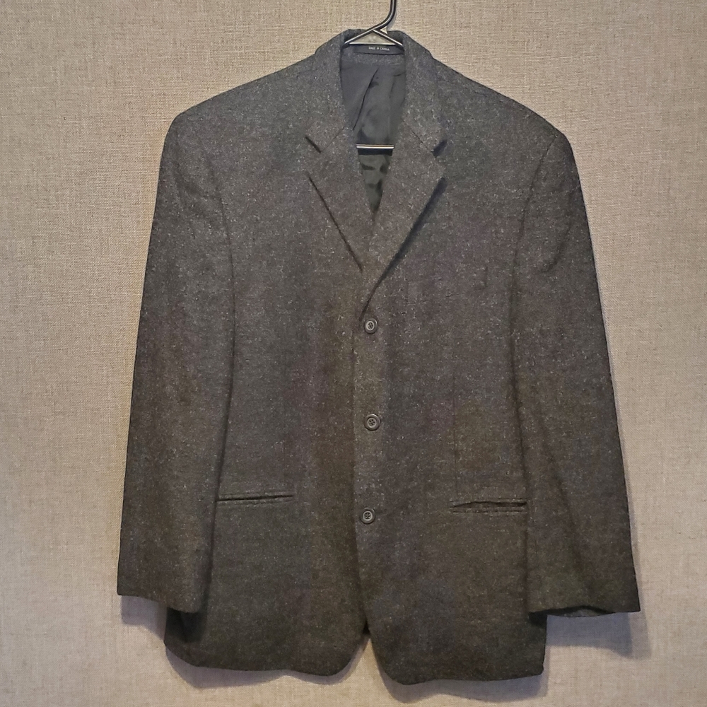 DKNY Wool Blend Men's Blazer Jacket Sportcoat 40 Short Black